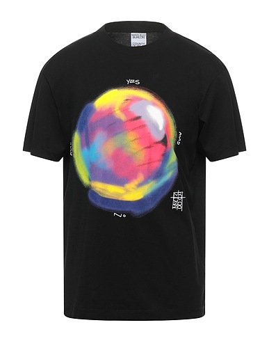 MARCELO BURLON T-Shirt Schwarz 100% Baumwolle, Elastan