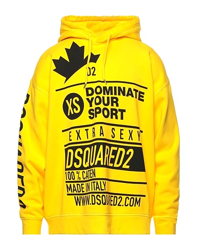 DSQUARED2 Hooded sweatshirt Yellow 100% Cotton