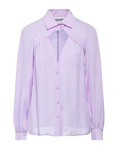 MOSCHINO Solid color shirts & blouses COUTURE LILLA 100% Silk