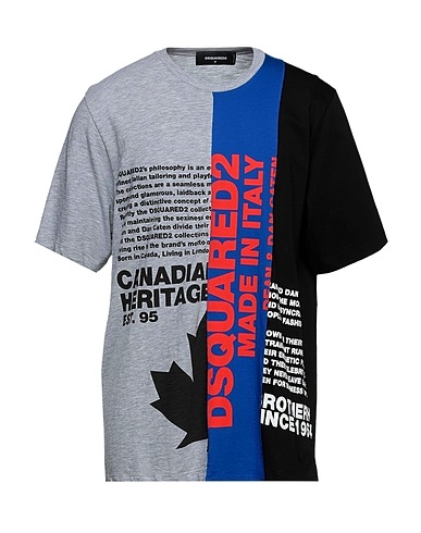 DSQUARED2 T-shirt Grey 88% Cotton, 12% Viscose