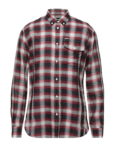 DSQUARED2 Checked shirt Red 100% Linen