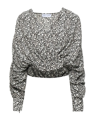 WEILI ZHENG Hemden und Blusen mit Blumen Schwarz 100% Polyester