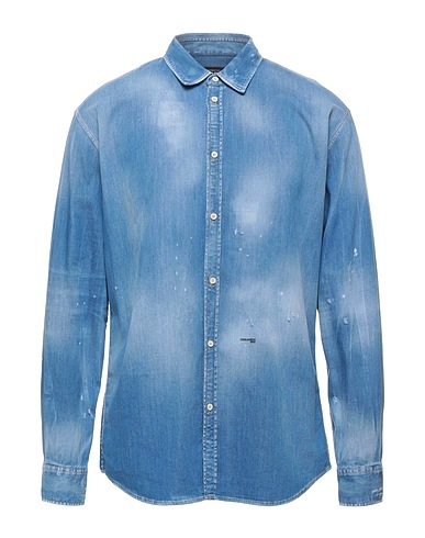 DSQUARED2 Denim shirt Blue 98% Cotton, 2% Elastane