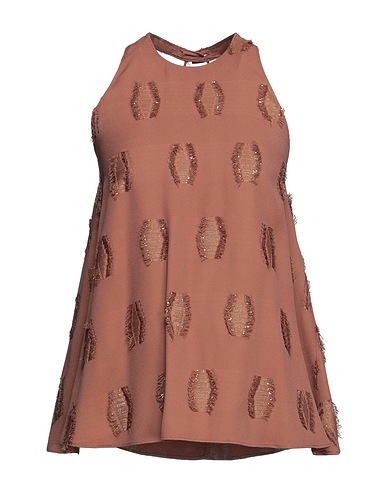 ALYSI Top CHOCOLAT Brown 55% Acetate, 27% Viscose, 16% Cotton, 2% Polyester