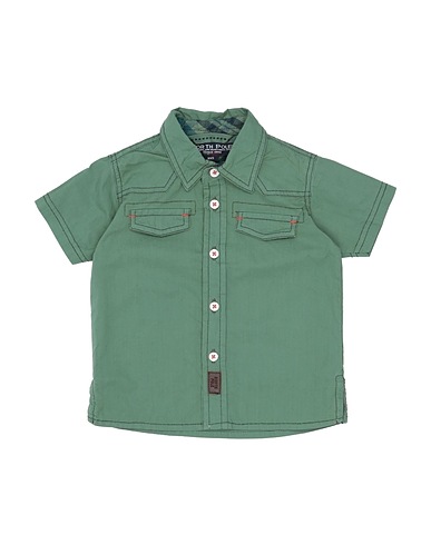 NORTH POLE Patterned shirt Military green 100% Cotton