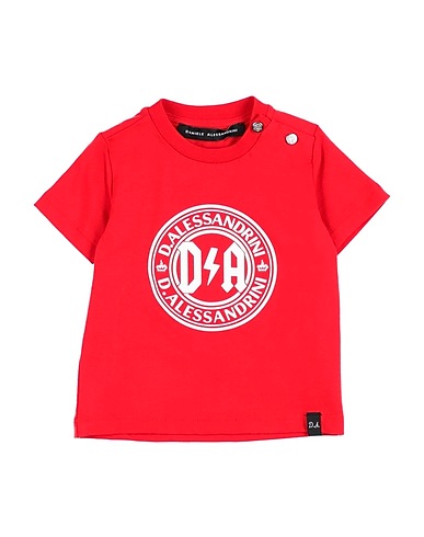 DANIELE ALESSANDRINI T-shirt Red 95% Cotton, 5% Elastane