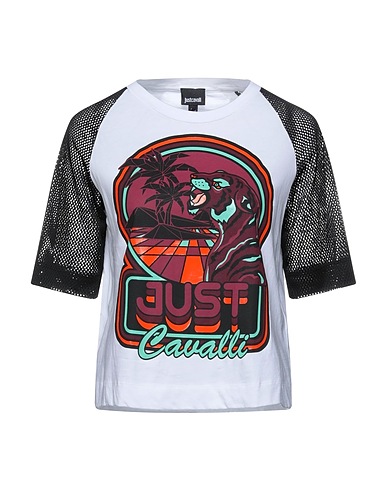JUST CAVALLI T-shirt White 100% Cotton, Polyester