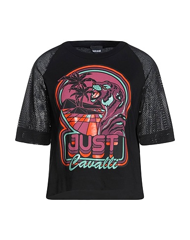 JUST CAVALLI T-shirt Nero 100% Cotone, Poliestere