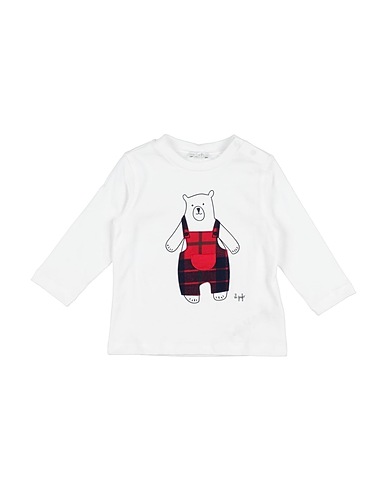 IL GUFO T-shirt White 100% Cotton, Polyester, Viscose, Elastane
