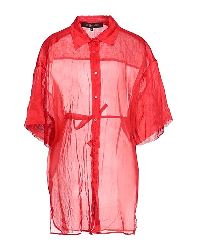 TER ET BANTINE Solid color shirts & blouses Red 100% Cotton