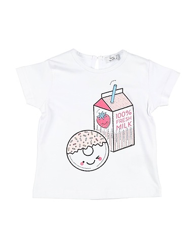 Y-CLÙ T-Shirt Weiß 94% Baumwolle, 6% Elastan