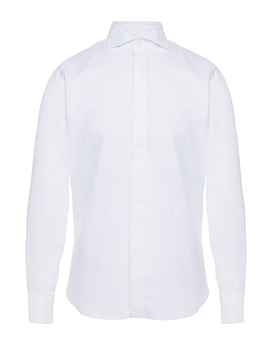 ALESSANDRO GHERARDI Solid colour shirt White 100% Cotton