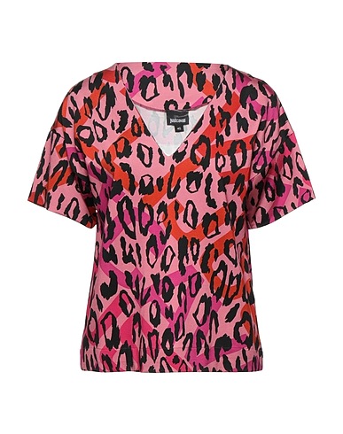 JUST CAVALLI T-shirt Pink 95% Viscose, 5% Elastane