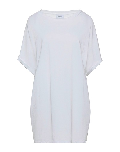 DONDUP Short dress White 100% Cotton