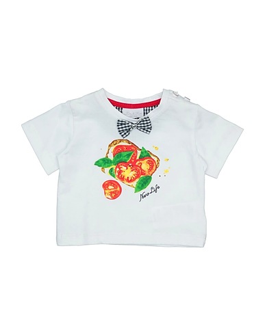 FUN & FUN T-shirt White 95% Cotton, 5% Elastane