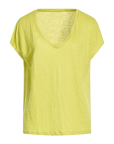 MAJESTIC FILATURES Basic T-shirt VERDE LIME 94% Linen, 6% Cotton