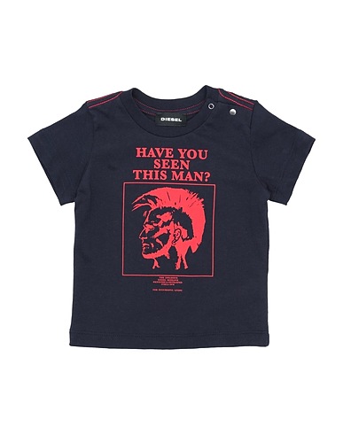 DIESEL T-shirt Blu notte 100% Cotone