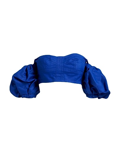 ISABEL MARANT Top con hombros descubiertos Azul eléctrico 100% Ramio