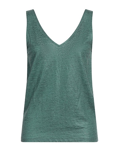 MAJESTIC FILATURES Vest Green 94% Linen, 6% Elastane