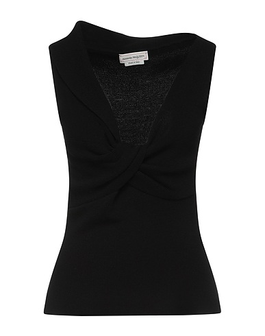 MCQUEEN Evening top Black 100% Wool