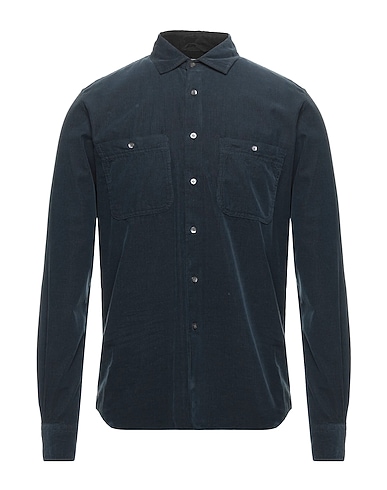 ASPESI Solid color shirt Midnight blue 100% Cotton