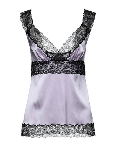 DOLCE&GABBANA Camisole Lilac 74% Silk, 12% Cotton, 6% Elastane, 4% Nylon, 4% Ramie