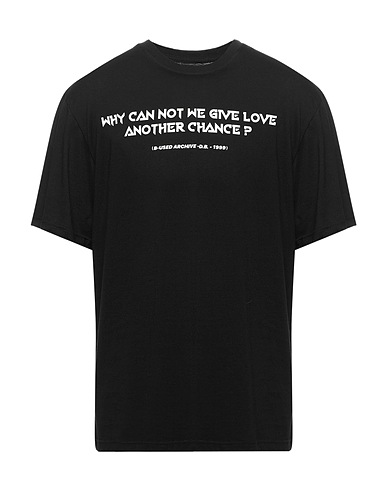 B-USED T-shirt Nero 100% Cotone