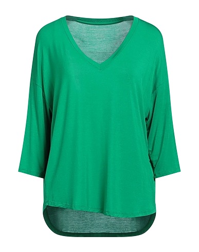 MAJESTIC FILATURES T-shirt Emerald green 94% Viscose, 6% Elastane