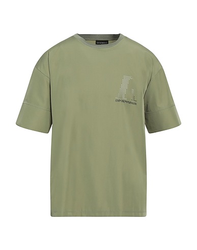 EMPORIO ARMANI T-shirt Verde salvia 100% Poliestere, Elastan