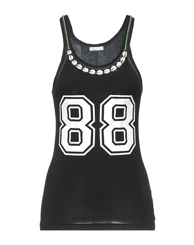 P.A.R.O.S.H. Canotta Nero 100% Cotone