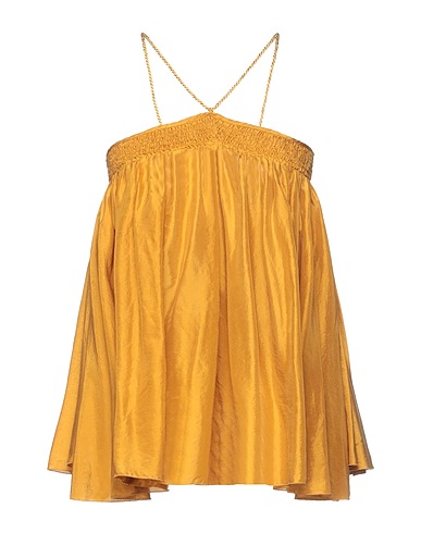 FORTE_FORTE Top Giallo ocra 100% Seta