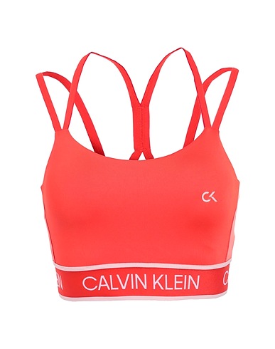 CALVIN KLEIN PERFORMANCE Crop top LOW SUPPORT SPORT BRA Arancione 88% Poliestere, 12% Elastan