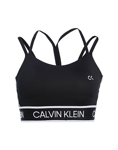 CALVIN KLEIN PERFORMANCE Crop top LOW SUPPORT SPORT BRA Nero 88% Poliestere, 12% Elastan