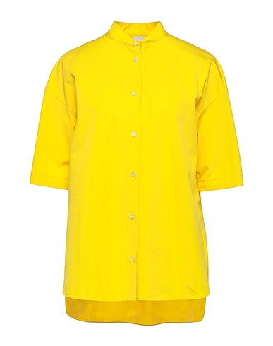 ASPESI Camicie e bluse tinta unita Giallo 100% Cotone