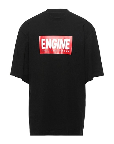 ENGINE T-shirt Nero 100% Cotone organico