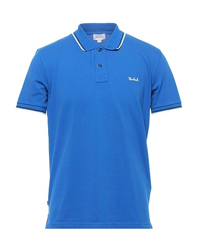WOOLRICH Polo shirt Blue 95% Cotton, 5% Elastane