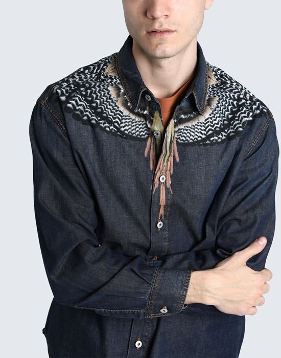 MARCELO BURLON Джинсовая рубашка