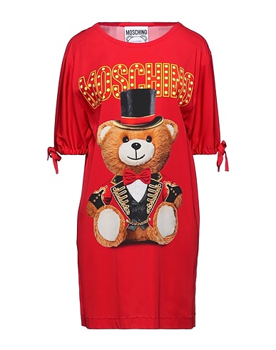 MOSCHINO Short dress Red 98% Viscose, 2% Other Fibres