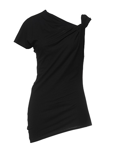 MCQUEEN One-shoulder top Black 100% Cotton