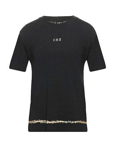 IHS T-shirt Μαύρο 100% Βαμβάκι