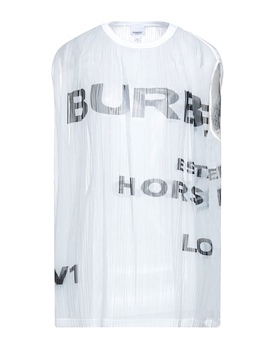 BURBERRY Top White 100% Polyester, Cotton, Elastane