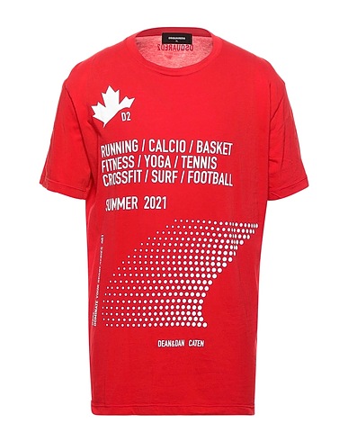 DSQUARED2 T-shirt Rosso 100% Cotone