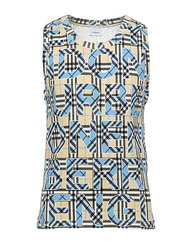 BURBERRY Tank top Beige 98% Cotton, 2% Elastane