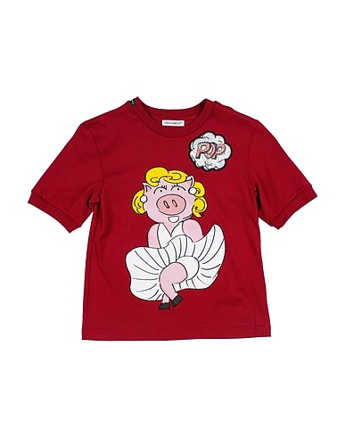 DOLCE&GABBANA T-shirt Burgundy 100% Cotton