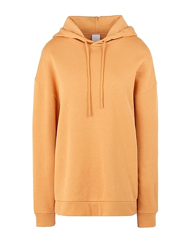 8 by YOOX Athletic sweatshirts ORGANIC COTTON RELAX FIT DROP SHOULDER HOODIE
 Apricot 100% Organic cotton