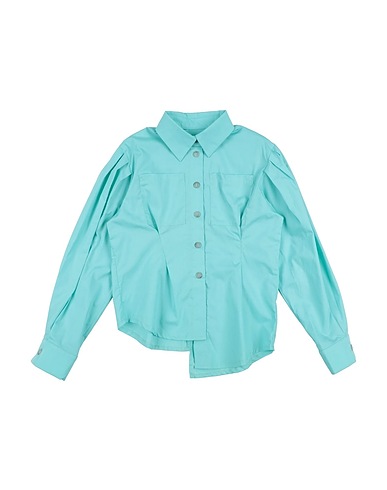 NATASHA ZINKO Chemises et chemisiers de couleur unie Turquoise 100% Coton