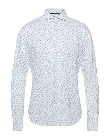 ORIAN Patterned shirt White 100% Cotton