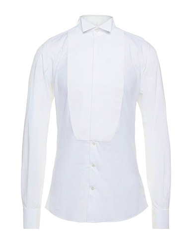 DOLCE&GABBANA Solid color shirt GOLD White 100% Cotton
