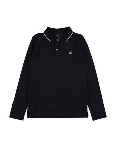 EMPORIO ARMANI Polo shirt Midnight blue 96% Cotton, 4% Elastane