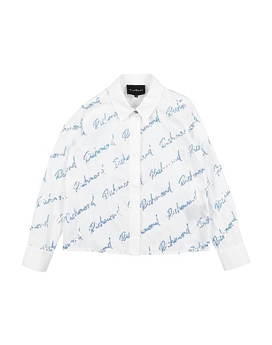 JOHN RICHMOND Patterned shirt White 50% Cotton, 50% Polyester